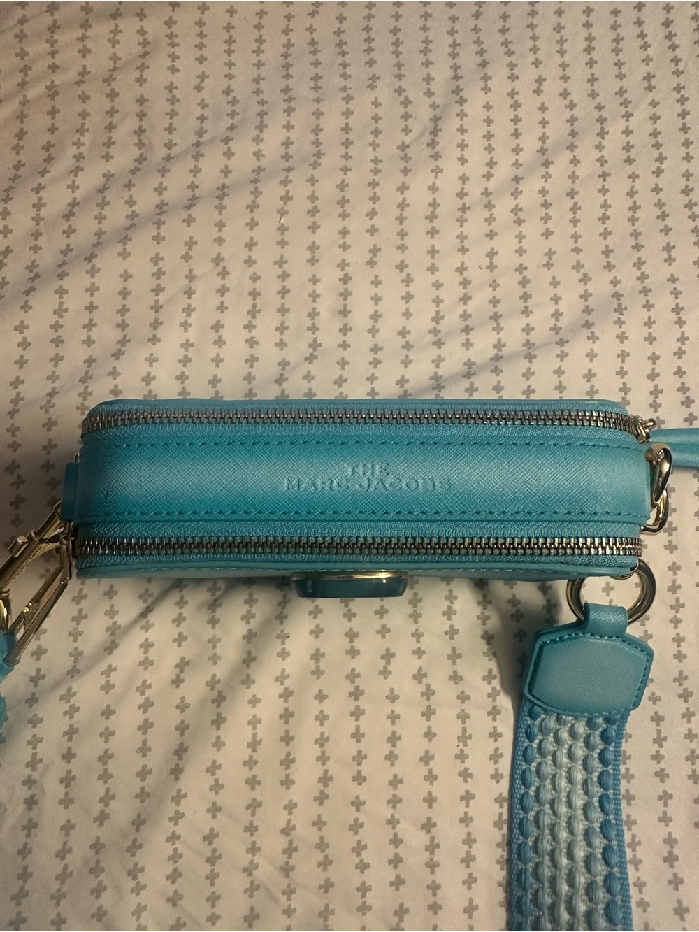 Marc Jacobs Light Blue Crossbody Snapshot Bag with Wide Strap - Picture 3 of 4